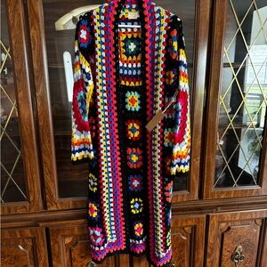 Coachella Dreaming Knit Crochet Duster